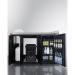 Summit 58 Inch Freestanding Portable Outdoor Kitchenette Bar Center with Left Hinge Stainless Steel Beverage Refrigerator