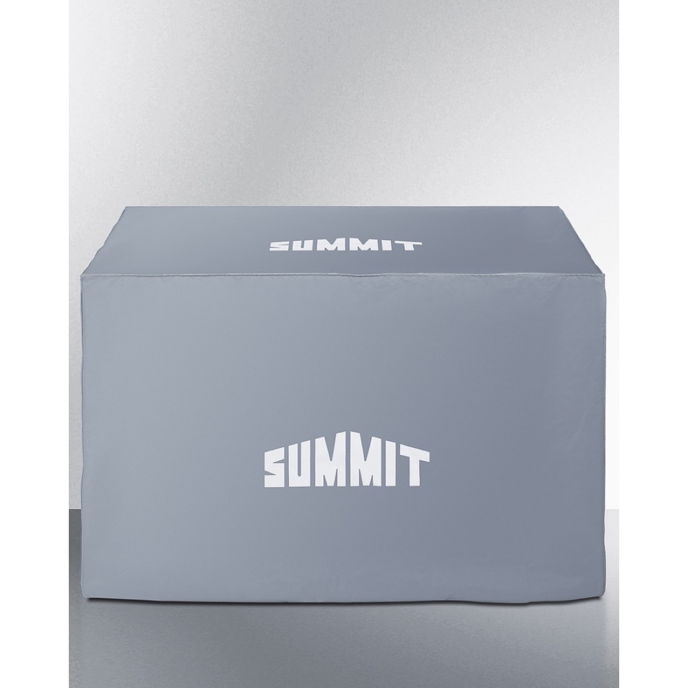 Summit 58 Inch Freestanding Portable Outdoor Kitchenette Bar Center with Left Hinge Stainless Steel Beverage Refrigerator