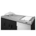 Summit 58 Inch Freestanding Portable Outdoor Kitchenette Bar Center with Left Hinge Stainless Steel Beverage Refrigerator