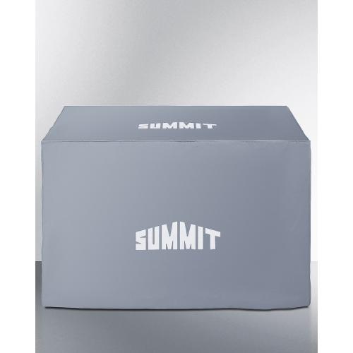 Summit 58 Inch Freestanding Portable Outdoor Kitchenette Bar Center with Right Hinge Stainless Steel Beverage Refrigerator