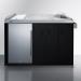 Summit 58 Inch Freestanding Portable Outdoor Kitchenette Bar Center with Right Hinge Stainless Steel Beverage Refrigerator