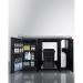 Summit 58 Inch Freestanding Portable Outdoor Kitchenette Bar Center with Right Hinge Stainless Steel Beverage Refrigerator