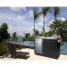 Summit 58 Inch Freestanding Portable Outdoor Kitchenette Bar Center with Right Hinge Stainless Steel Beverage Refrigerator