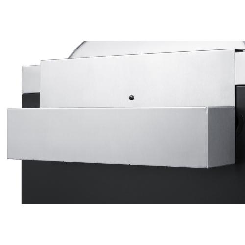 Summit 58 Inch Freestanding Portable Outdoor Kitchenette Bar Center with Right Hinge Stainless Steel Beverage Refrigerator