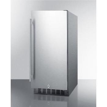 Summit 15 Inch 3 0 Cu Ft Stainless Steel Commercial Outdoor Rated Beverage Refrigerator Stainless Steel Cabinet SPR316OSCSS350