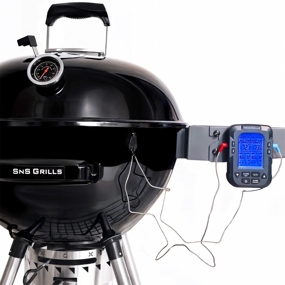 SNS Grills Slow N Sear 22 Inch Original Charcoal Kettle Grill  and  Smoker