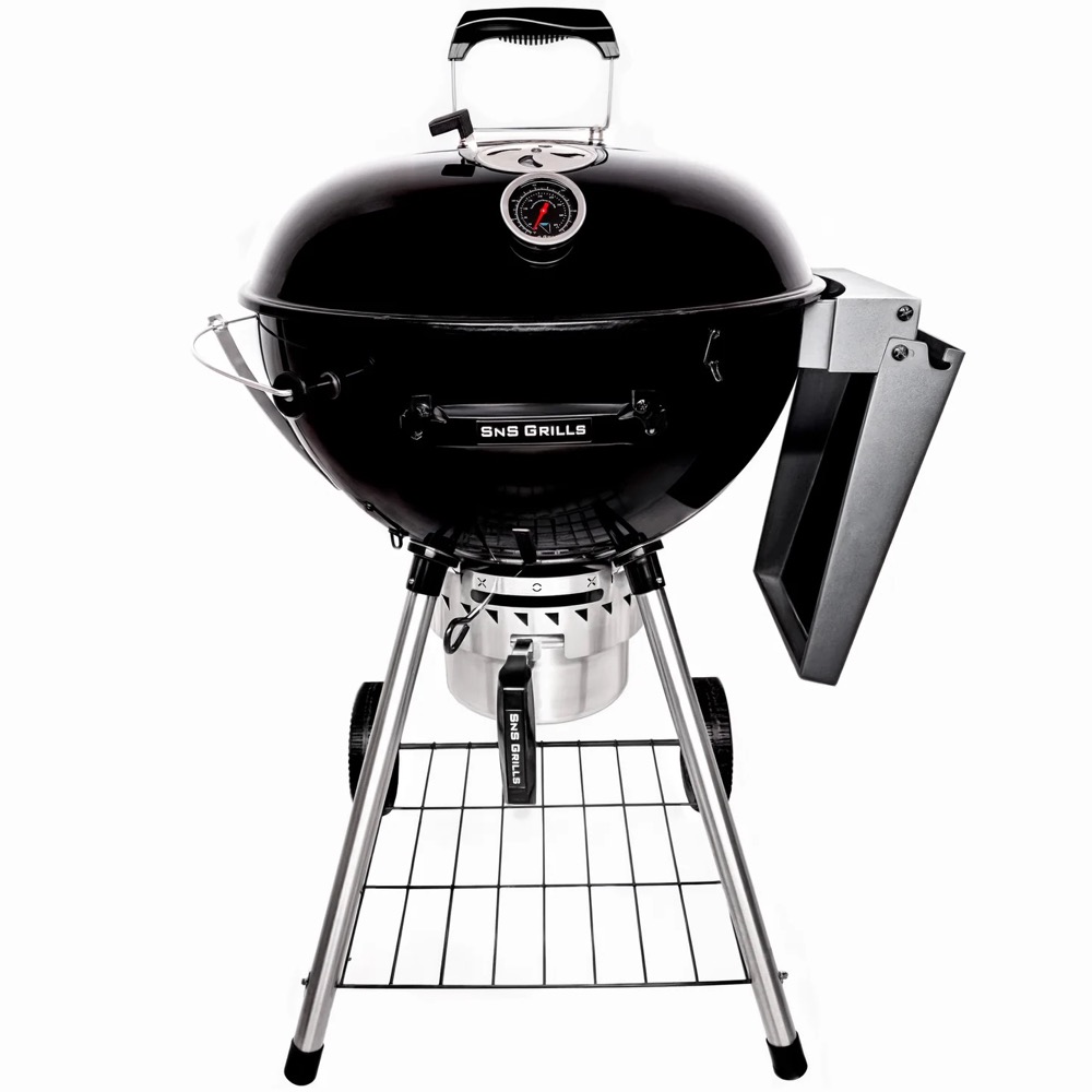 SNS Grills Slow N Sear 22 Inch Original Charcoal Kettle Grill  and  Smoker