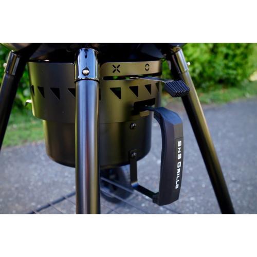 SNS Grills Slow N Sear 22 Inch Black Edition Charcoal Kettle Grill  and  Smoker