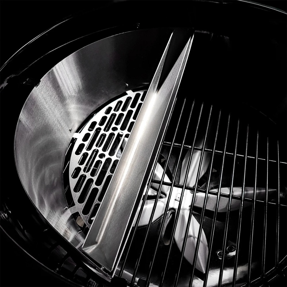 SNS Grills Slow N Sear 22 Inch Black Edition Charcoal Kettle Grill  and  Smoker