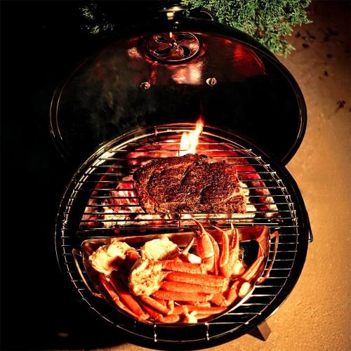 SNS Grills Home N Roam 18 Inch Travel Charcoal Kettle Grill