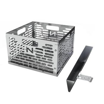 SNS Grills Slow N Sear Offset Smoker Charcoal Basket Water Wall Moveable Grill Water Reservoir Pan350