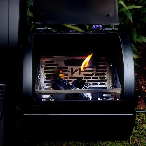 SNS Grills Slow N Sear Offset Smoker Charcoal Basket  Water Wall Moveable Grill Water Reservoir Pan