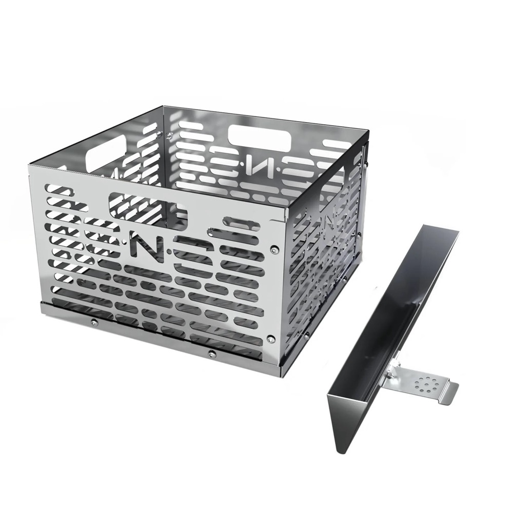 SNS Grills Slow N Sear Offset Smoker Charcoal Basket  Water Wall Moveable Grill Water Reservoir Pan