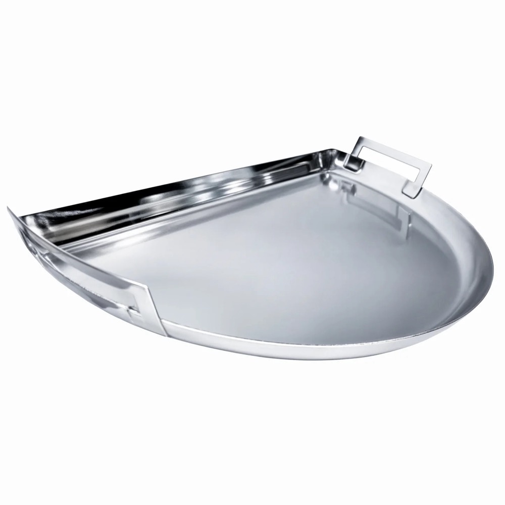 SNS Grills 22 Inch Stainless Steel Drip N Griddle Pan   Fits 26 Inch Weber Summit Charcoal Grills