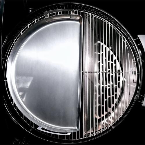 SNS Grills 22 Inch Stainless Steel Drip N Griddle Pan   Fits 26 Inch Weber Summit Charcoal Grills