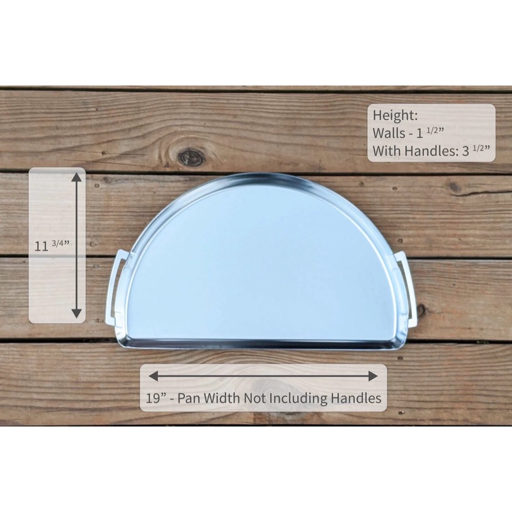 SNS Grills 22 Inch Stainless Steel Drip N Griddle Pan   Fits 26 Inch Weber Summit Charcoal Grills