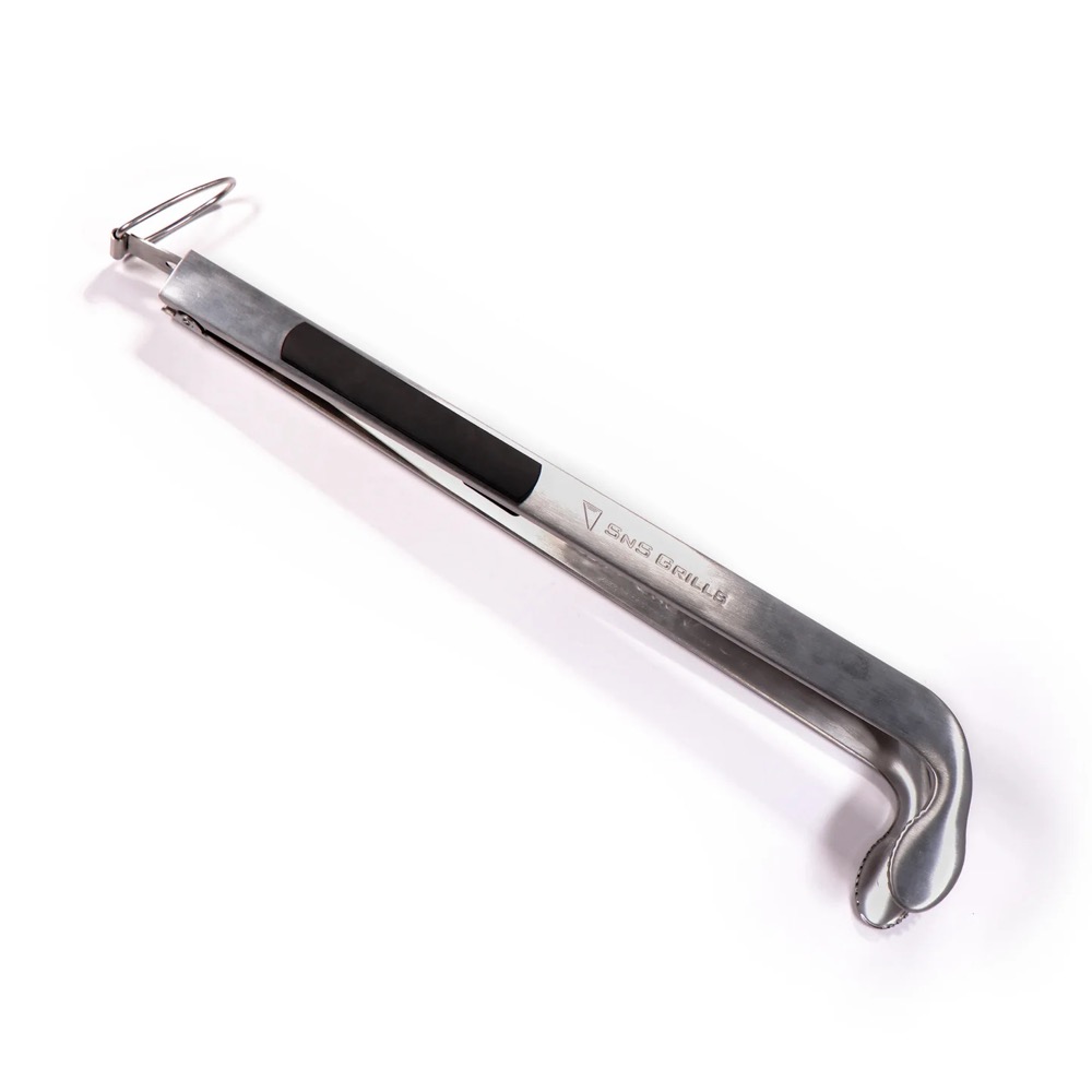 SNS Grills Rubber Handle Stainless Steel Charcoal Cherry Picker Tool