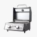 Monument Grills 2 Burner Stainless Steel Tabletop Propane Gas Grill with Clear View Lid