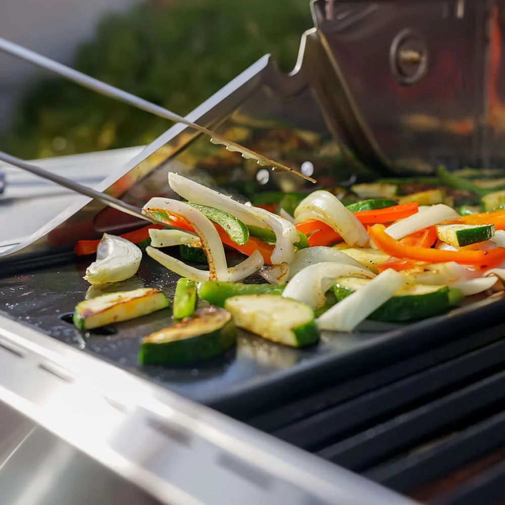 Monument Grills 4 Burner Freestanding Stainless Steel Propane Gas Grill with Clear View Lid Side Burner  and  Infrared Sear Zone
