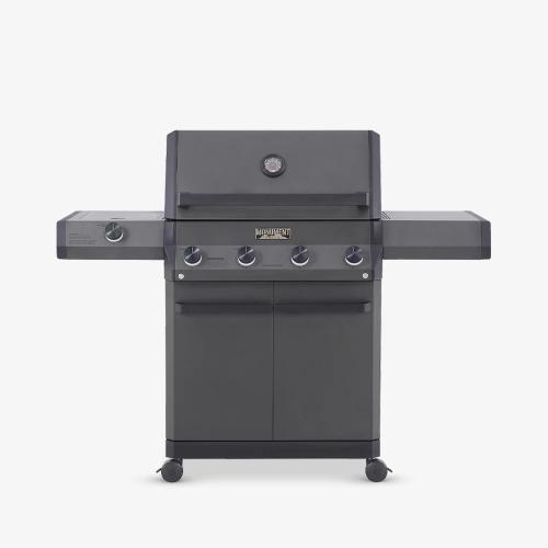 Monument Grills Eminence 425 4 Burner Freestanding Propane Gas Grill with Side Burner