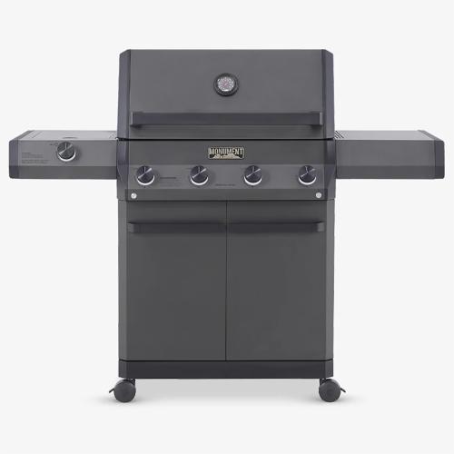 Monument Grills Eminence 425 4 Burner Freestanding Propane Gas Grill with Side Burner