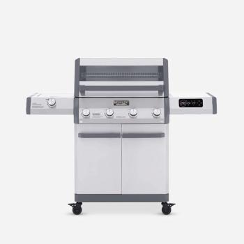 Monument Grills Eminence 405 4 Burner Freestanding Stainless Steel Propane Gas Grill with Infrared Sear Station Clear View Lid and LED Controls 01350