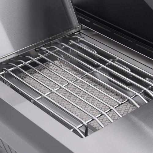 Monument Grills Eminence 405 4 Burner Freestanding Stainless Steel Propane Gas Grill with Infrared Sear Station Clear View Lid  and  LED Controls