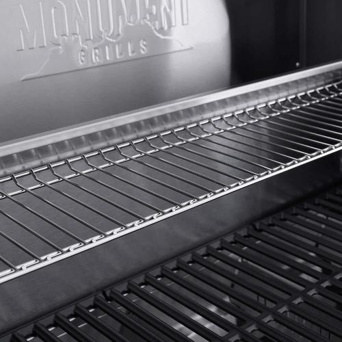 Monument Grills Eminence 405 4 Burner Freestanding Stainless Steel Propane Gas Grill with Infrared Sear Station Clear View Lid  and  LED Controls