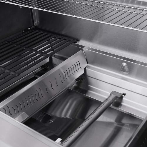 Monument Grills Eminence 405 4 Burner Freestanding Stainless Steel Propane Gas Grill with Infrared Sear Station Clear View Lid  and  LED Controls