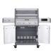 Monument Grills Eminence 405 4 Burner Freestanding Stainless Steel Propane Gas Grill with Infrared Sear Station Clear View Lid  and  LED Controls