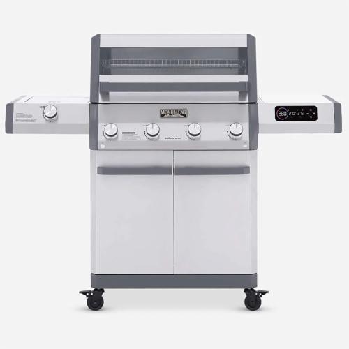 Monument Grills Eminence 405 4 Burner Freestanding Stainless Steel Propane Gas Grill with Infrared Sear Station Clear View Lid  and  LED Controls