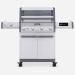 Monument Grills Eminence 405 4 Burner Freestanding Stainless Steel Propane Gas Grill with Infrared Sear Station Clear View Lid  and  LED Controls