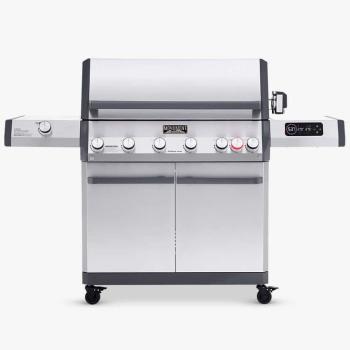 Monument Grills Eminence 605 6 Burner Freestanding Stainless Steel Propane Gas Grill with Infrared Rear Burner Sear Station and LED Controls 01350