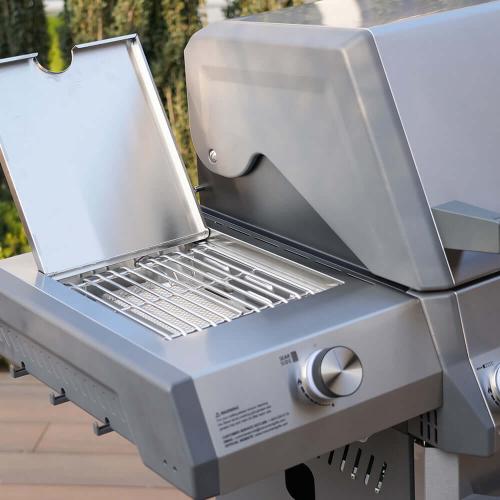 Monument Grills Eminence 605 6 Burner Freestanding Stainless Steel Propane Gas Grill with Infrared Rear Burner Sear Station  and  LED Controls