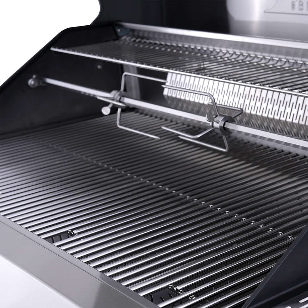 Monument Grills Eminence 605 6 Burner Freestanding Stainless Steel Propane Gas Grill with Infrared Rear Burner Sear Station  and  LED Controls