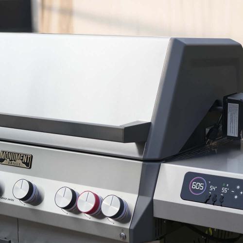 Monument Grills Eminence 605 6 Burner Freestanding Stainless Steel Propane Gas Grill with Infrared Rear Burner Sear Station  and  LED Controls