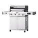 Monument Grills Denali 405 4 Burner Freestanding Smart Tech Stainless Steel Propane Gas Grill with Side Burner Clear View Lid  and  LED Controls