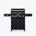 Monument Grills Denali 425 4 Burner Freestanding Smart Tech Propane Gas Grill with Side Burner Clear View Lid  and  LED Controls