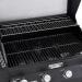 Monument Grills Denali 425 4 Burner Freestanding Smart Tech Propane Gas Grill with Side Burner Clear View Lid  and  LED Controls