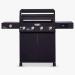 Monument Grills Denali 425 4 Burner Freestanding Smart Tech Propane Gas Grill with Side Burner Clear View Lid  and  LED Controls