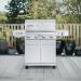 Monument Grills 4 Burner Freestanding Stainless Steel Propane Gas Grill with Side Burner  and  Infrared Sear Station