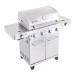 Monument Grills 4 Burner Freestanding Stainless Steel Propane Gas Grill with Side Burner  and  Infrared Sear Station