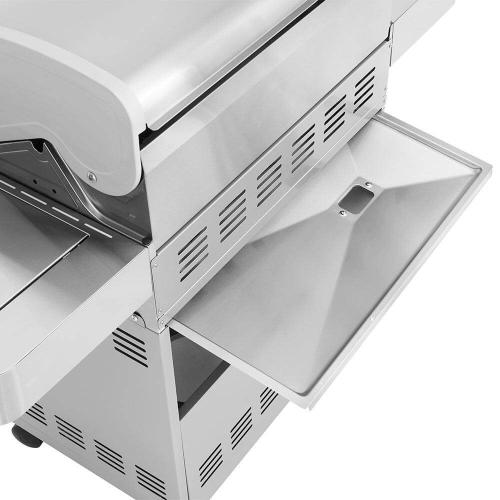 Monument Grills 4 Burner Freestanding Stainless Steel Propane Gas Grill with Side Burner  and  Infrared Sear Station