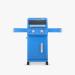 Monument Grills Mesa 200 2 Burner Freestanding Propane Gas Grill with Clear View Lid   Matte Blue