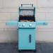 Monument Grills Mesa 200 2 Burner Freestanding Propane Gas Grill with Clear View Lid   Matte Green