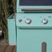Monument Grills Mesa 200 2 Burner Freestanding Propane Gas Grill with Clear View Lid   Matte Green
