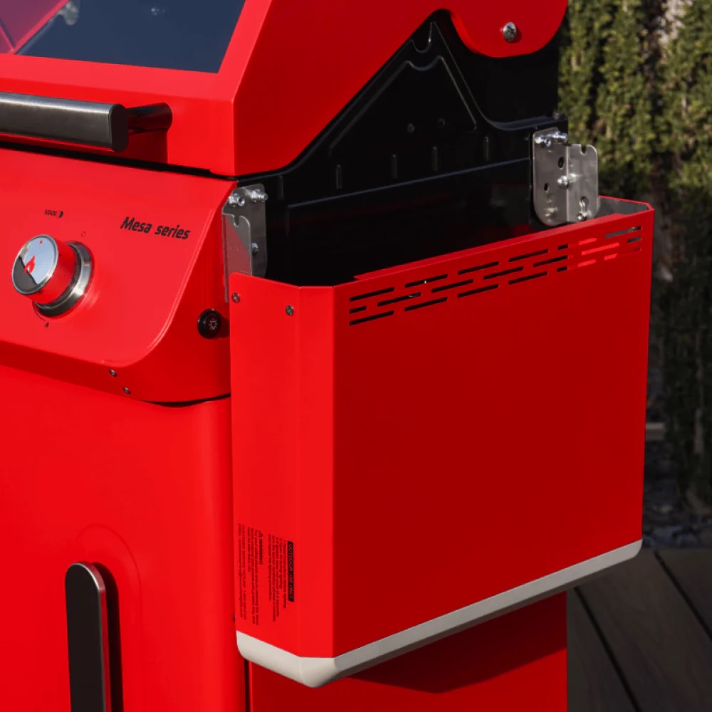 Monument Grills Mesa 200 2 Burner Freestanding Propane Gas Grill with Clear View Lid   Matte Red