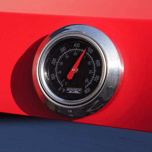 Monument Grills Mesa 200 2 Burner Freestanding Propane Gas Grill with Clear View Lid   Matte Red