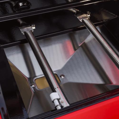 Monument Grills Mesa 200 2 Burner Freestanding Propane Gas Grill with Clear View Lid   Matte Red