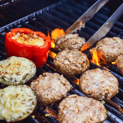Monument Grills Mesa 200 2 Burner Freestanding Propane Gas Grill with Clear View Lid   Matte Red